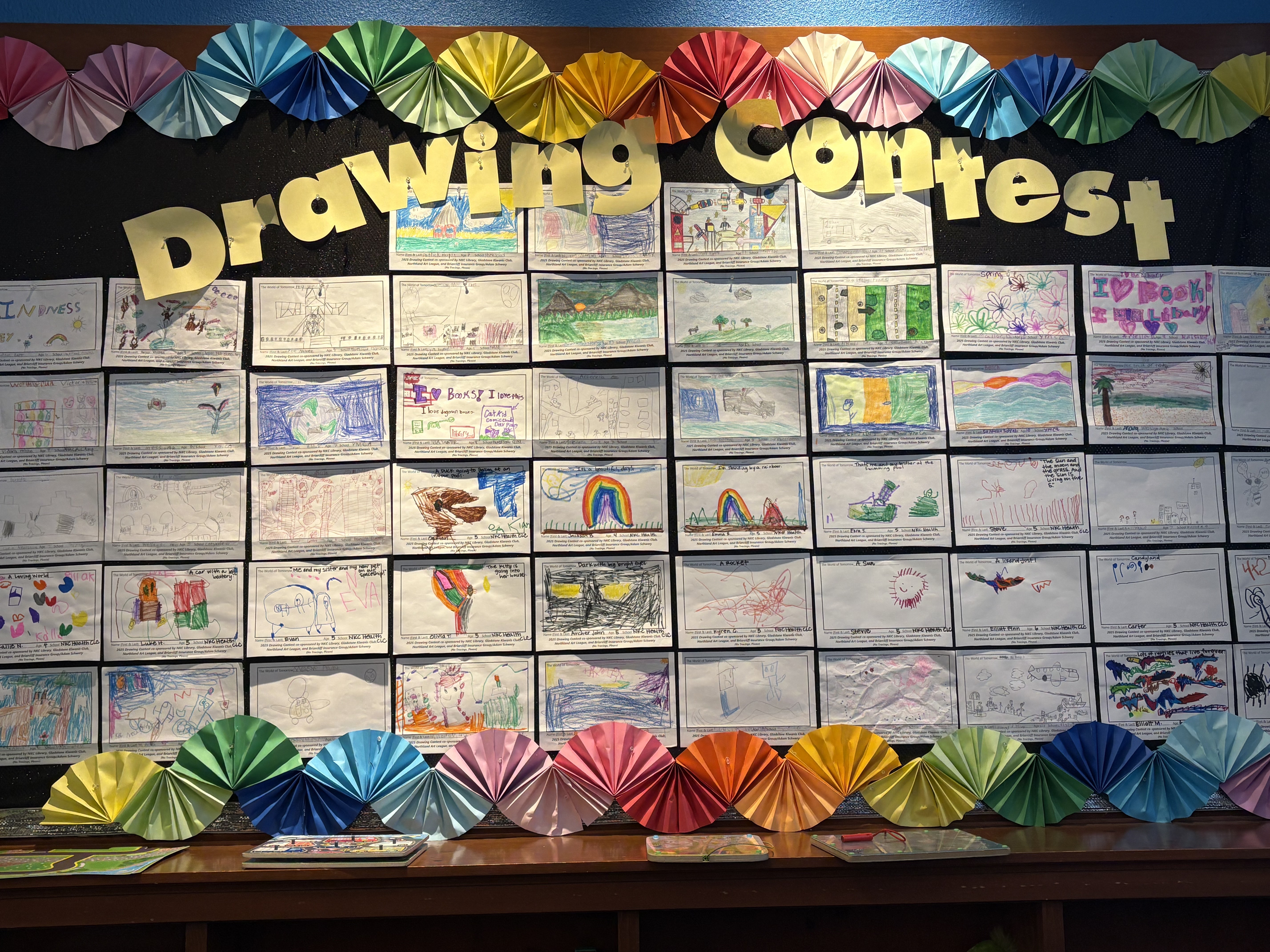 photo of all the drawings submitted 