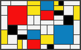 image of a Mondrian style painting 