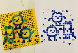 photo of a print made with legos 