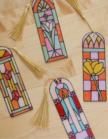 image of stained glass bookmark