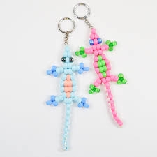 image of a beaded lizard keychain