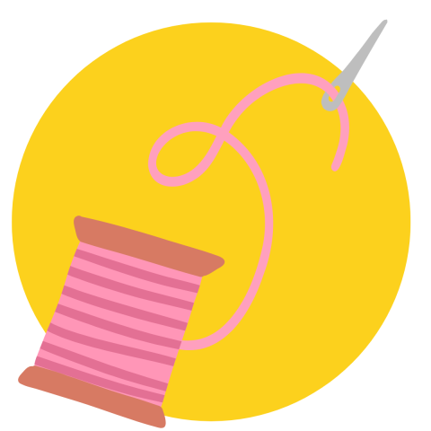 pink thread illustration