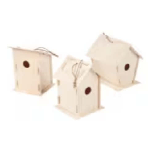 image of three bird houses 