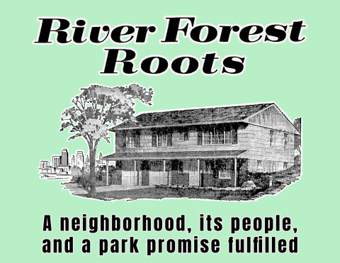 Image of a house with text that says River Forest Roots 